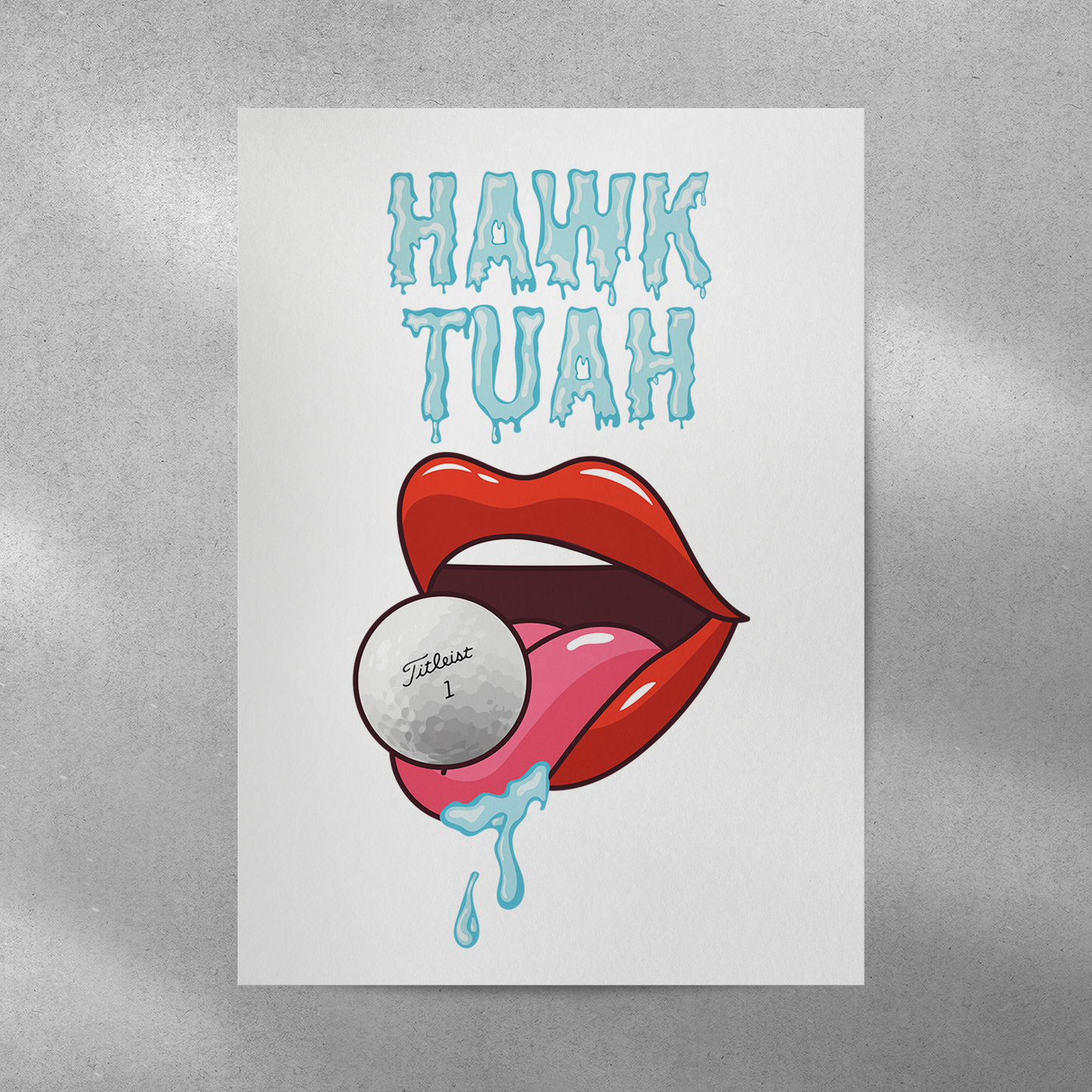 Hawk Tuah Golf Poster