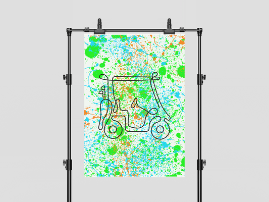 Golf Cart Splatter - Golf Poster