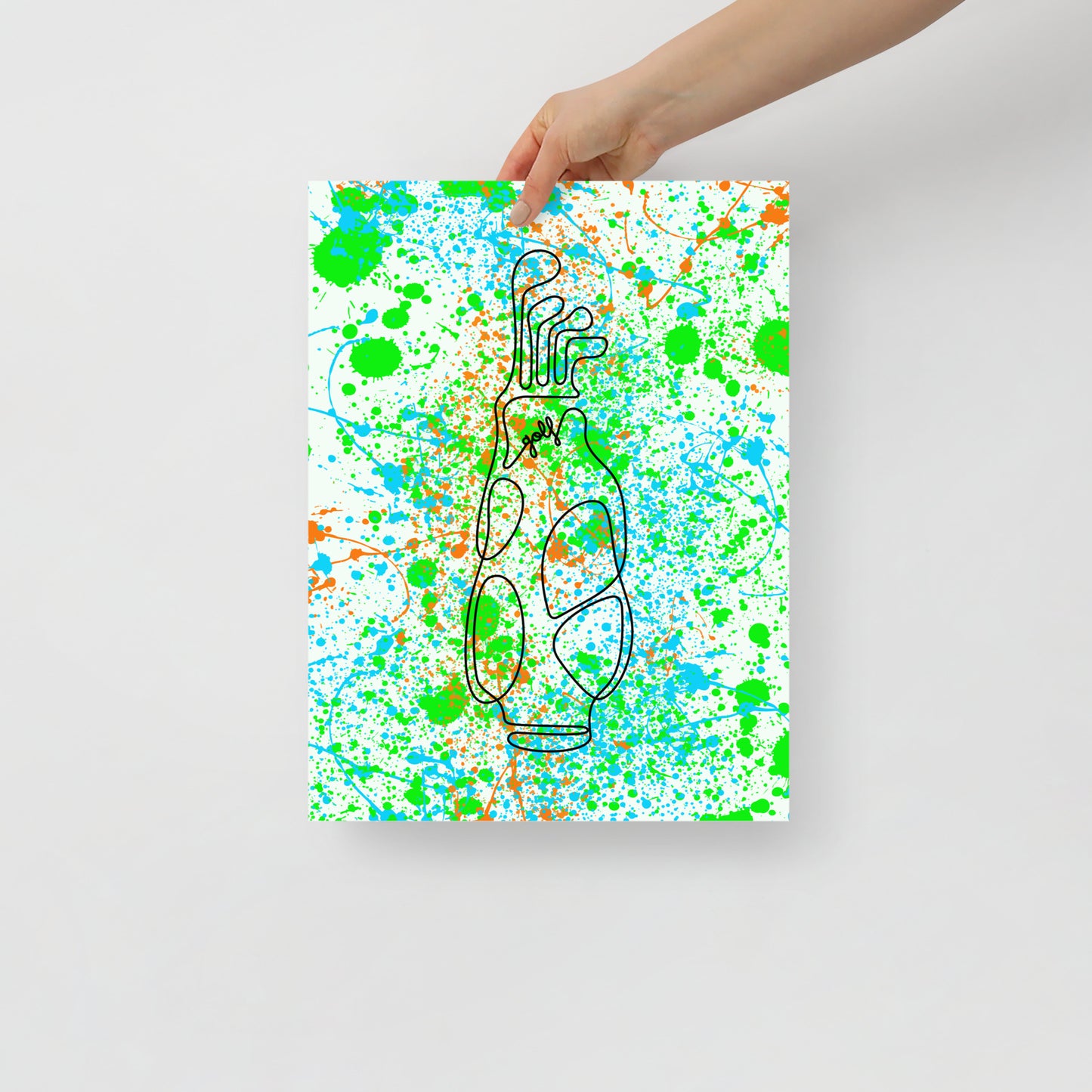 Golf Bag Splatter - Golf Poster