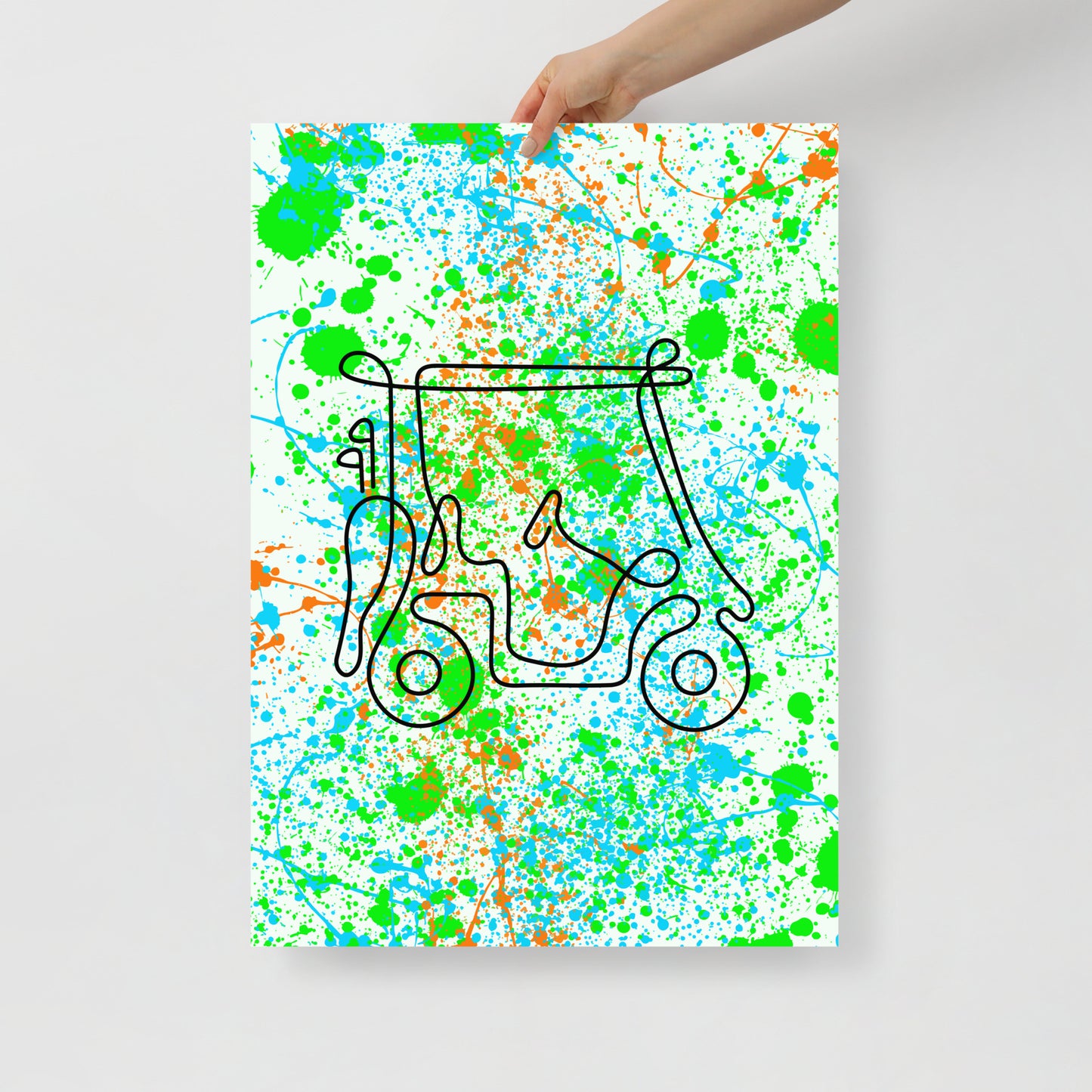 Golf Cart Splatter - Golf Poster