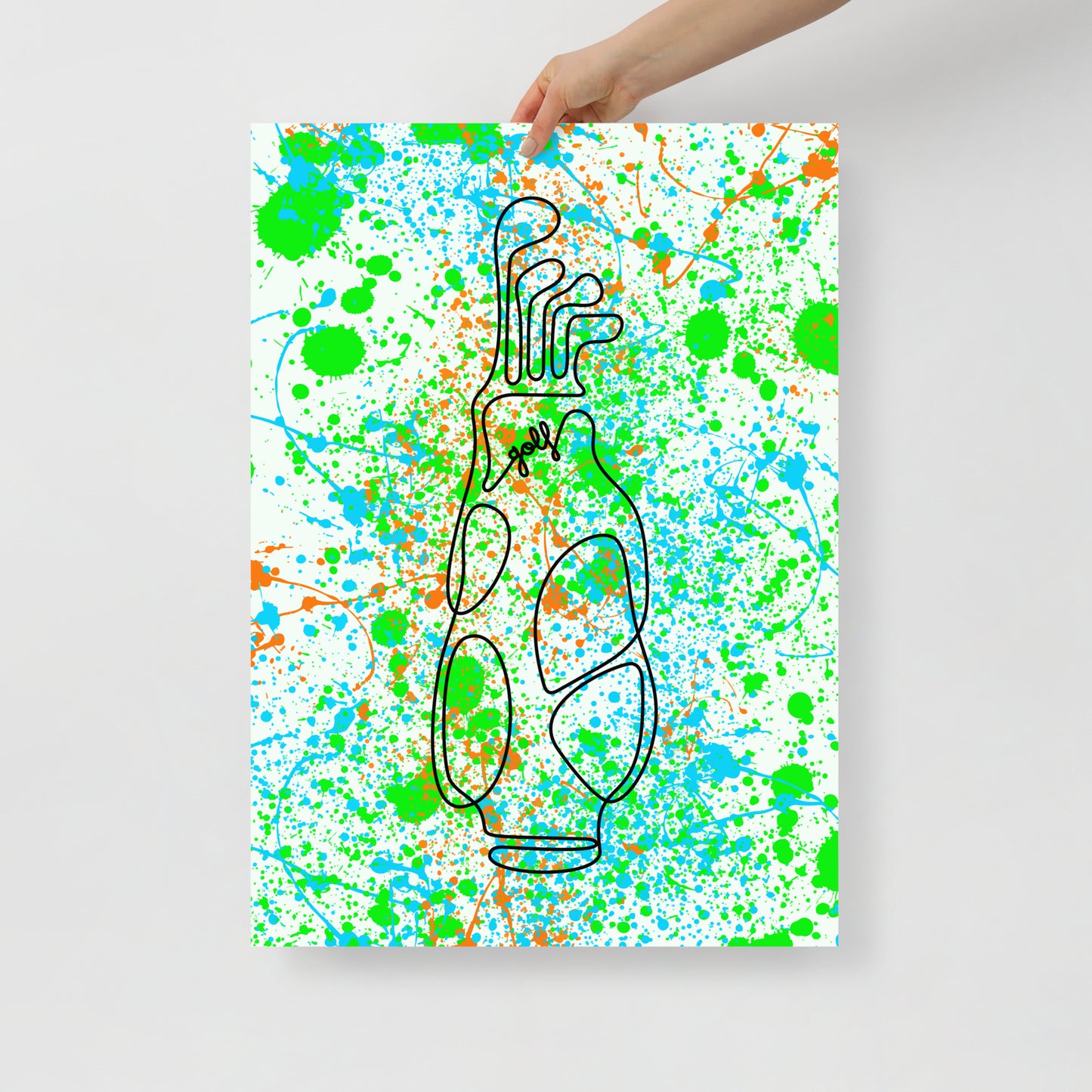 Golf Bag Splatter - Golf Poster