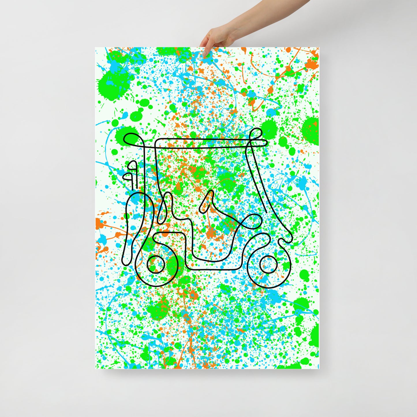 Golf Cart Splatter - Golf Poster