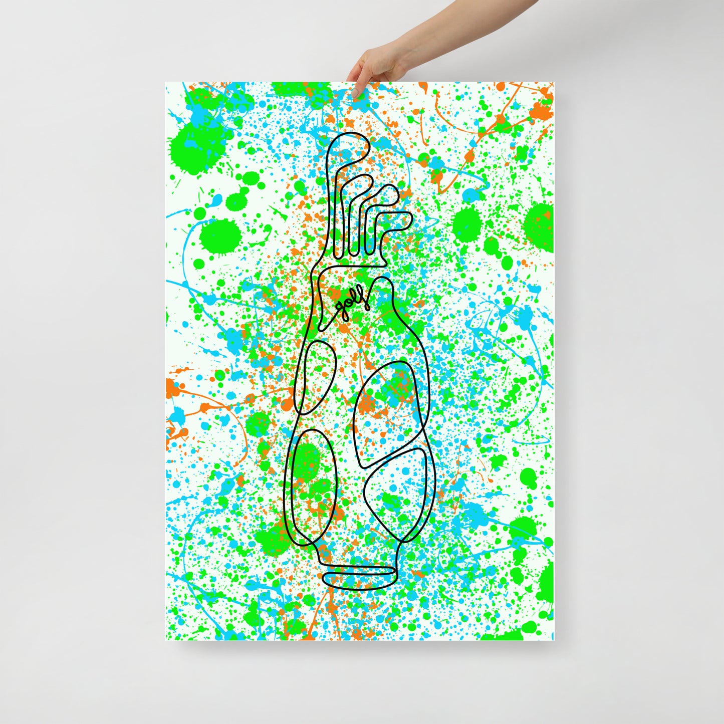 Golf Bag Splatter - Golf Poster
